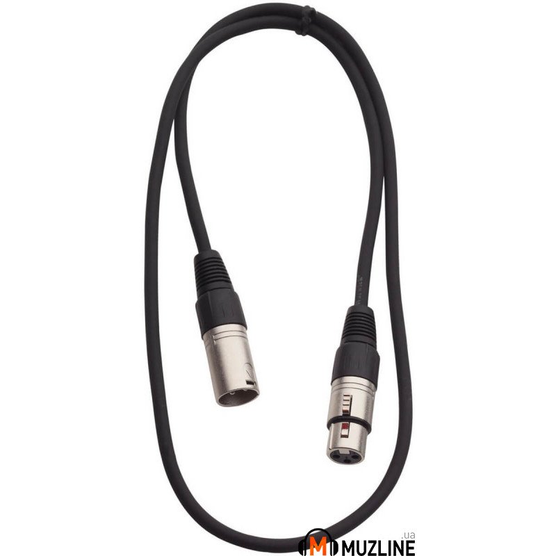 Микрофонный кабель ROCKDALE MC001.20, XLR (папа) - XLR (мама), 6,5 м, черный